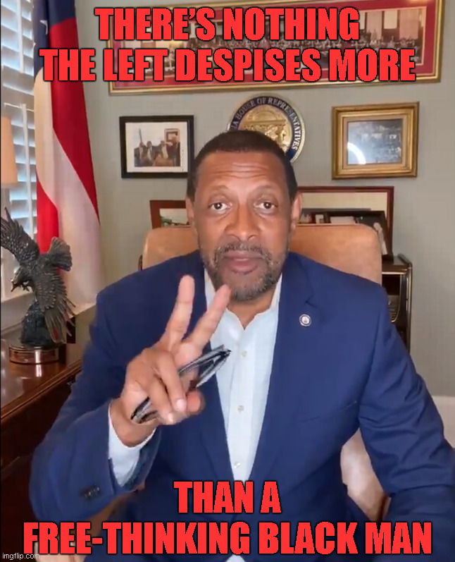 Vernon Jones - Country before Party | THERE’S NOTHING THE LEFT DESPISES MORE; THAN A FREE-THINKING BLACK MAN | image tagged in memes,vernon jones | made w/ Imgflip meme maker