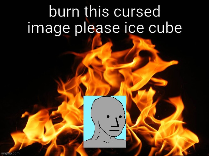 Flames | burn this cursed image please ice cube | image tagged in flames | made w/ Imgflip meme maker