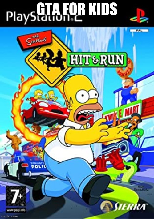 GTA FOR KIDS | image tagged in simpsons | made w/ Imgflip meme maker
