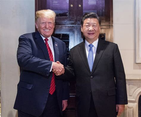 High Quality Trump and Xi - soft on China because Trump owes them millions Blank Meme Template