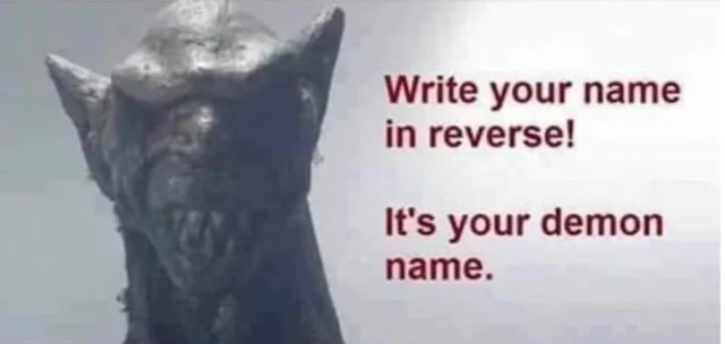 Demon name Blank Meme Template