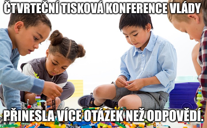 ČTVRTEČNÍ TISKOVÁ KONFERENCE VLÁDY; PŘINESLA VÍCE OTÁZEK NEŽ ODPOVĚDÍ. | made w/ Imgflip meme maker