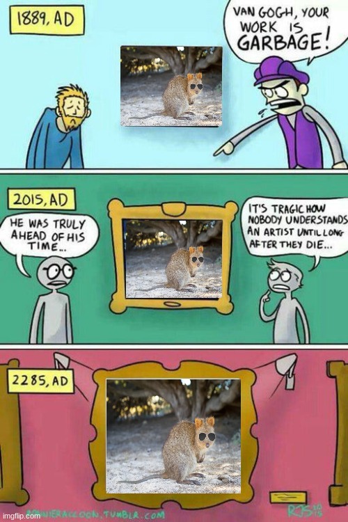 MLG Rodent | image tagged in van gogh meme template | made w/ Imgflip meme maker