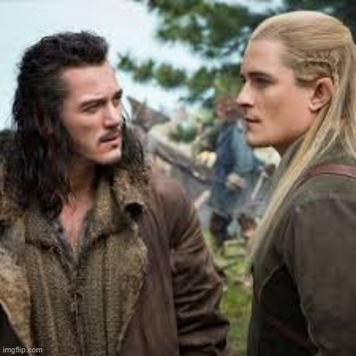 Bard and Legolas | image tagged in the hobbit | made w/ Imgflip meme maker