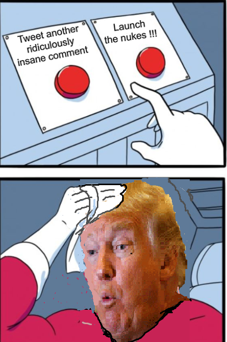 High Quality Two Buttons Trump Blank Meme Template