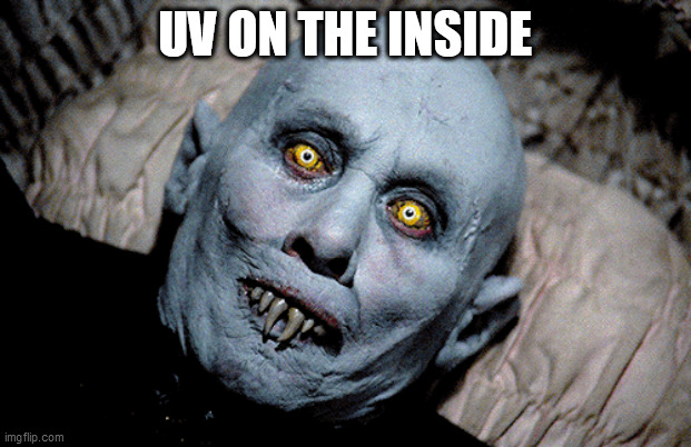 Mr.Barlow, Salem's Lot | UV ON THE INSIDE | image tagged in mrbarlow salem's lot,uv,covid-19,coronavirus | made w/ Imgflip meme maker