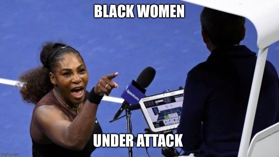 No One Puts Serena in a Corner | image tagged in angry black woman,sassy black woman,tennis,strong woman,first world problems | made w/ Imgflip meme maker