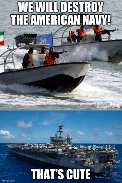 Those badass Iranians! | image tagged in us navy,iran | made w/ Imgflip meme maker