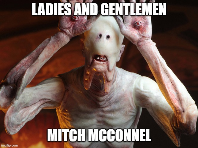 Mitch McConnel | LADIES AND GENTLEMEN; MITCH MCCONNEL | image tagged in mitch mcconnell | made w/ Imgflip meme maker