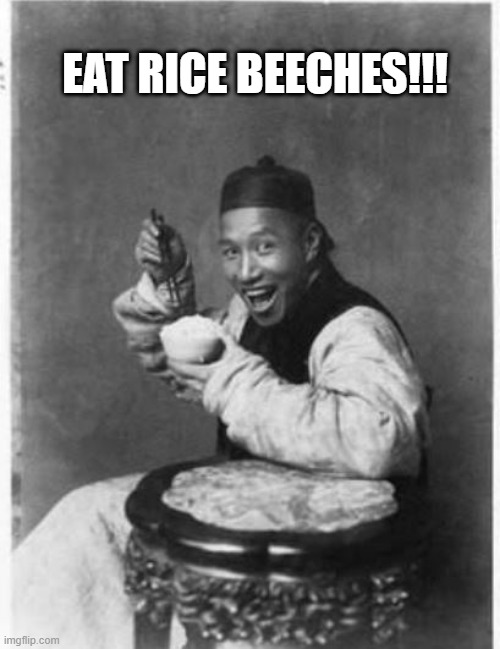 New Ad Campaign | EAT RICE BEECHES!!! | image tagged in funny picture | made w/ Imgflip meme maker