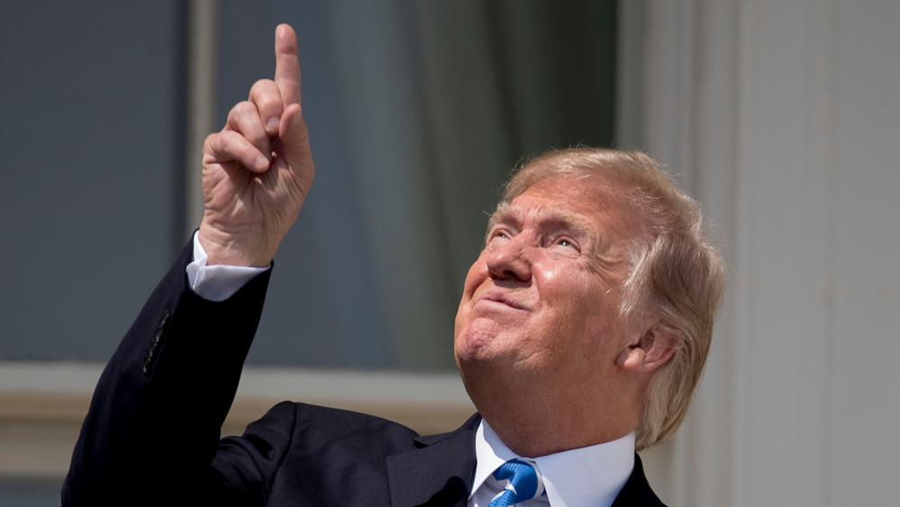 Trump Pointing Up Blank Meme Template
