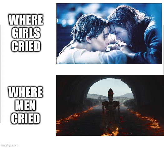 white background | WHERE GIRLS CRIED; WHERE MEN CRIED | image tagged in white background | made w/ Imgflip meme maker