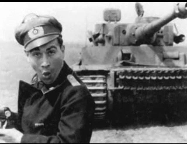 German tank commander face Blank Meme Template