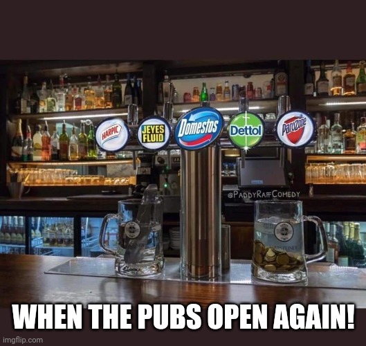 Coronvirus | WHEN THE PUBS OPEN AGAIN! | image tagged in funny,coronavirus | made w/ Imgflip meme maker