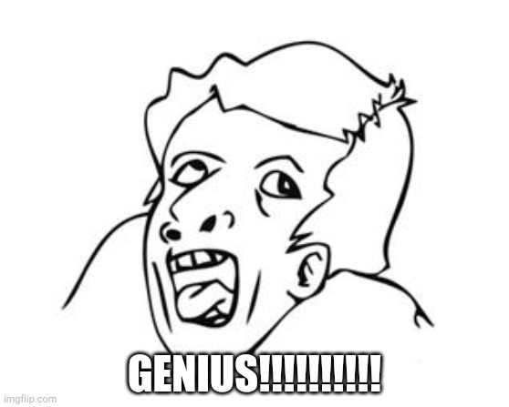 GENIUS | GENIUS!!!!!!!!!! | image tagged in genius | made w/ Imgflip meme maker