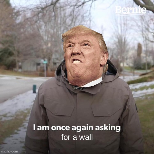 build dat wall | for a wall | image tagged in memes,bernie i am once again asking for your support | made w/ Imgflip meme maker