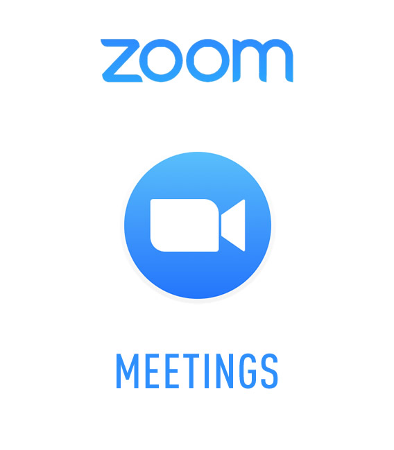 Zoom MEETINGS text and icon (plural) Blank Meme Template