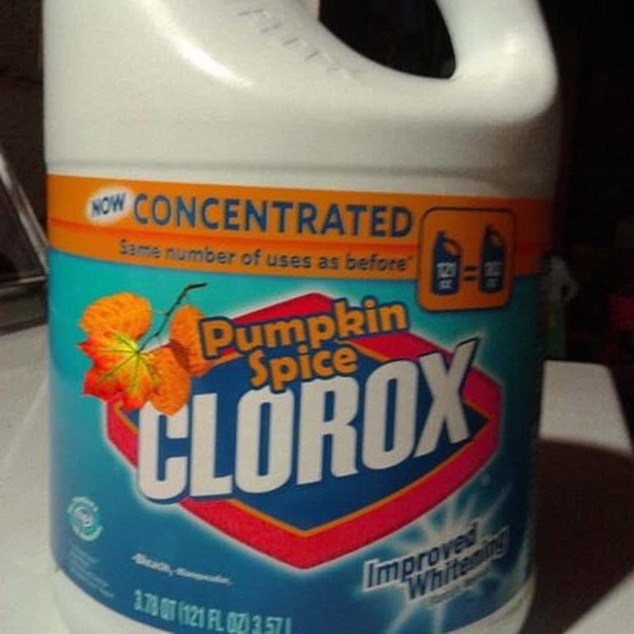 Pumpkin Spice Clorox Bleach Blank Meme Template