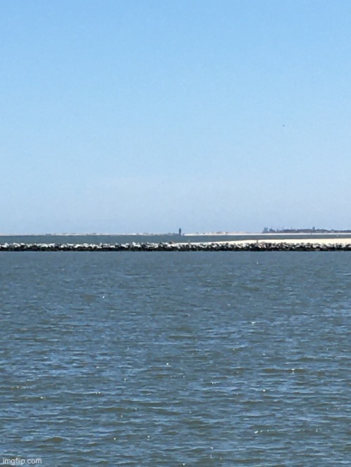 Cape henlopen from 4 miles away | image tagged in corgilove's photos taken by iphone 6,delaware life | made w/ Imgflip meme maker