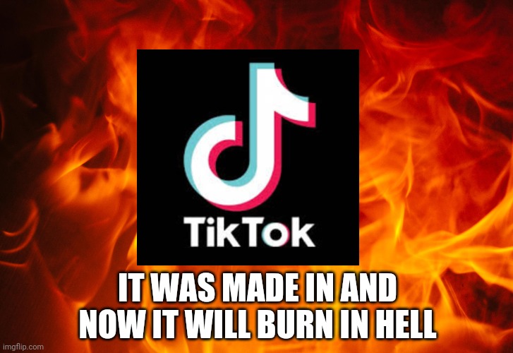 IT WAS MADE IN AND NOW IT WILL BURN IN HELL | made w/ Imgflip meme maker