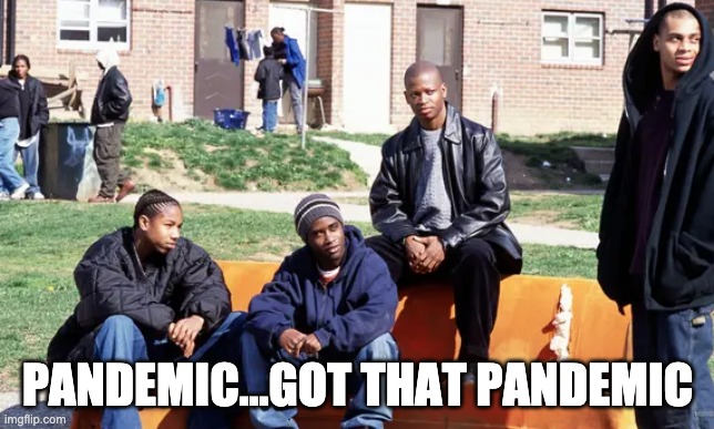 THE WIRE PANDEMIC | PANDEMIC...GOT THAT PANDEMIC | image tagged in pandemic,the wire,drugs are bad | made w/ Imgflip meme maker