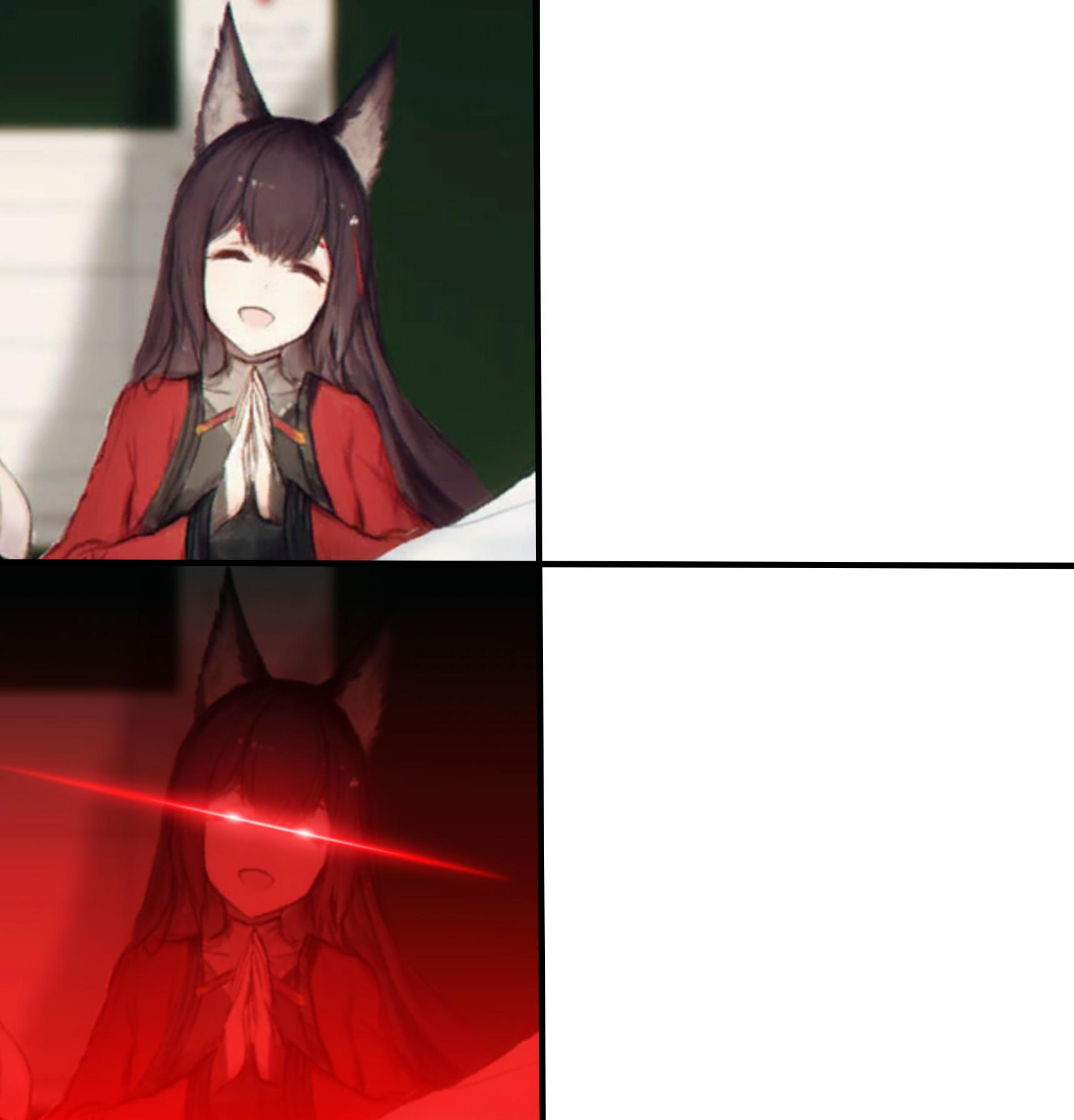 High Quality Intense Amagi Blank Meme Template