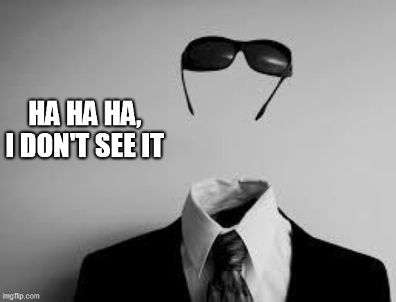 The Invisible Man | HA HA HA, I DON'T SEE IT | image tagged in the invisible man | made w/ Imgflip meme maker