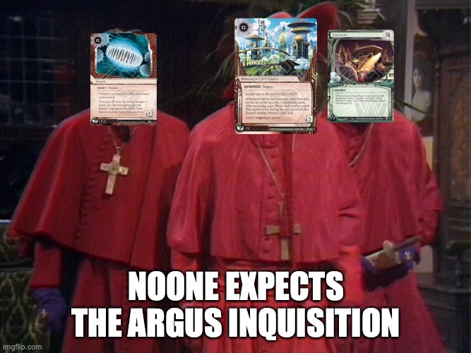 NOONE EXPECTS THE ARGUS INQUISITION | made w/ Imgflip meme maker