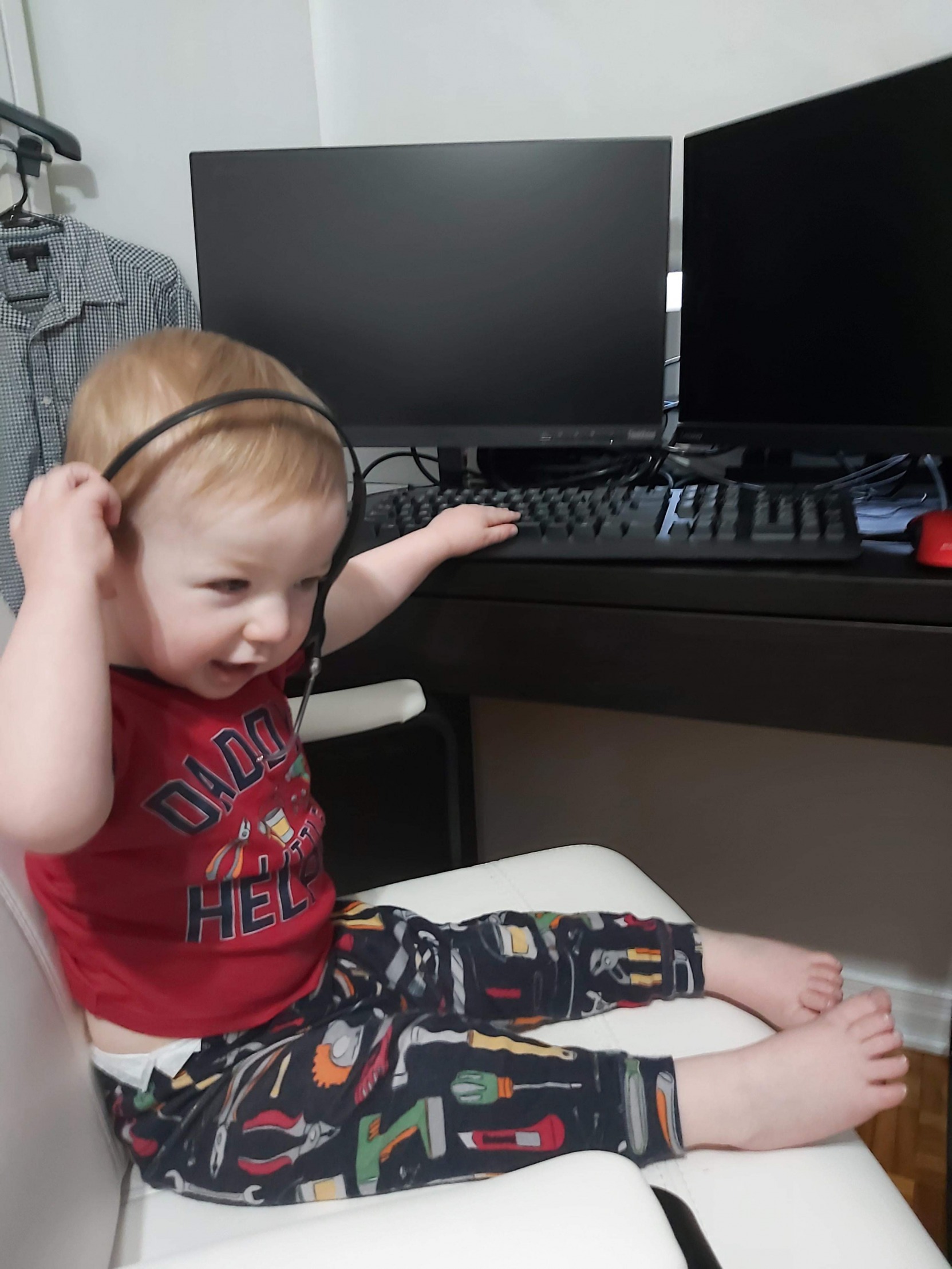 Telecoms worker baby Blank Meme Template