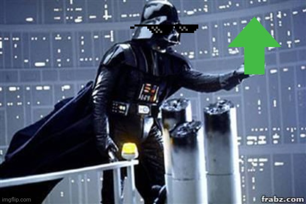 Darth Vader Upvote | image tagged in darth vader | made w/ Imgflip meme maker