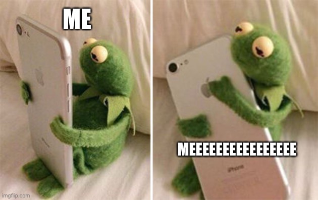 Kermit Hugging Phone |  ME; MEEEEEEEEEEEEEEEE | image tagged in kermit hugging phone | made w/ Imgflip meme maker