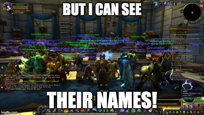 BUT I CAN SEE; THEIR NAMES! | made w/ Imgflip meme maker