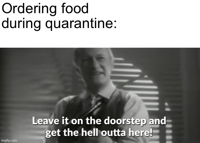 Quarantine memes | Ordering food during quarantine: | image tagged in food,home alone | made w/ Imgflip meme maker