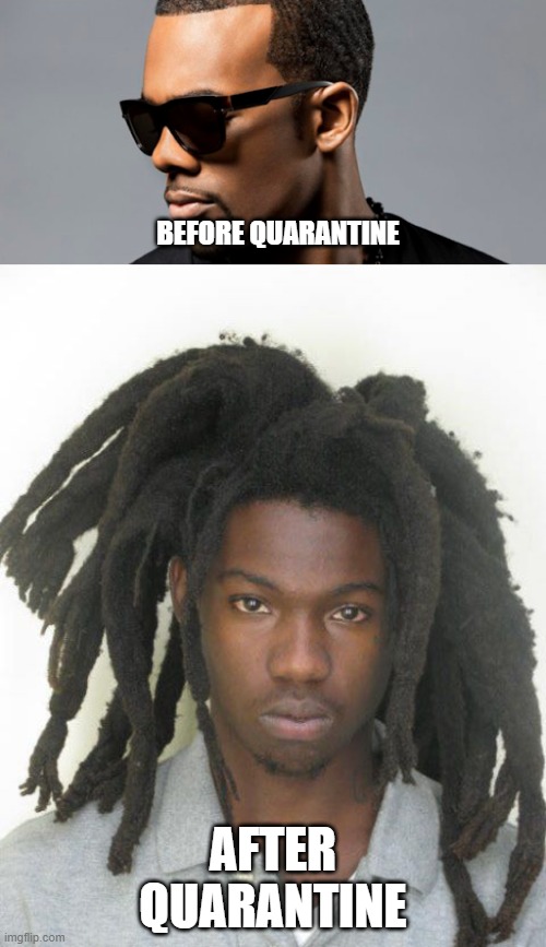 Post-quarantine hair | BEFORE QUARANTINE; AFTER QUARANTINE | image tagged in quarantine,covid-19,covid19,coronavirus,corona virus,barber | made w/ Imgflip meme maker