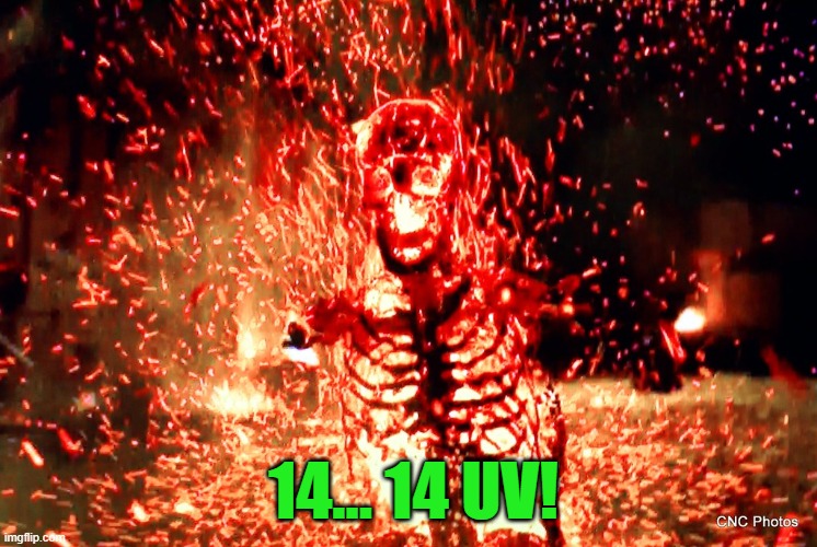 14... 14 UV! | made w/ Imgflip meme maker