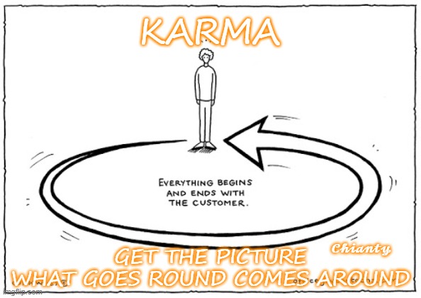 Karma | KARMA; 𝓒𝓱𝓲𝓪𝓷𝓽𝔂; GET THE PICTURE
WHAT GOES ROUND COMES AROUND | image tagged in what goes around comes around | made w/ Imgflip meme maker