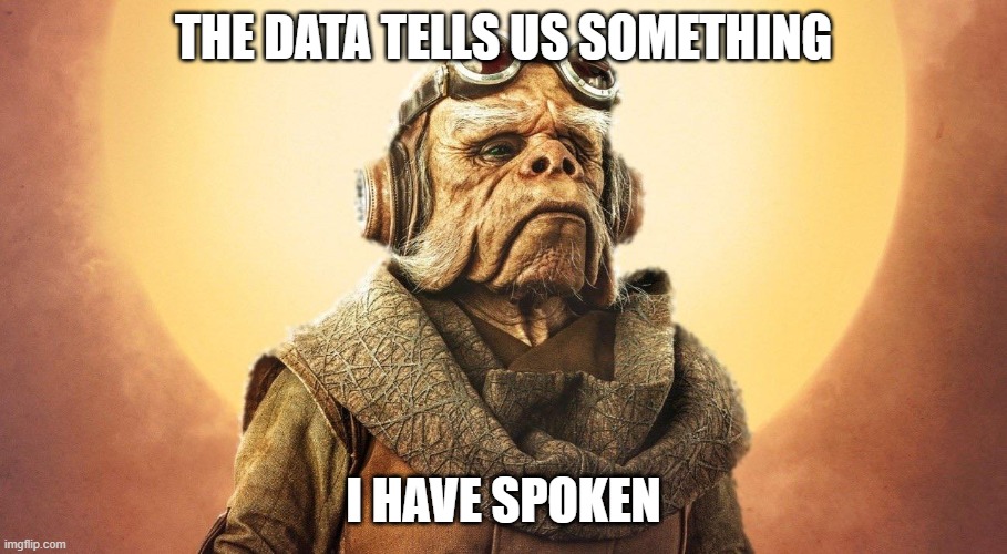 Survey feedback Kuill | THE DATA TELLS US SOMETHING; I HAVE SPOKEN | image tagged in i have spoken -kuill the ugnaught | made w/ Imgflip meme maker