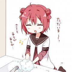 kawaii girl washing hands Blank Meme Template