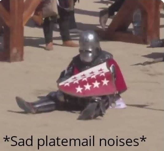 High Quality sad platemail noises Blank Meme Template