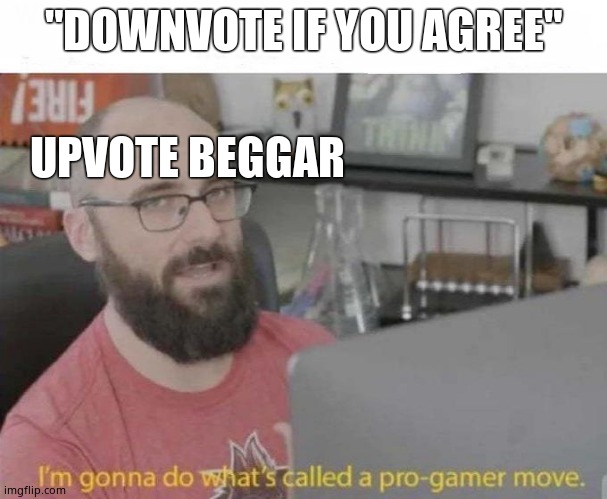 (please don't it's a joke ... ) | "DOWNVOTE IF YOU AGREE"; UPVOTE BEGGAR | image tagged in meme | made w/ Imgflip meme maker