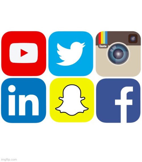 apps I use in social media | image tagged in social media icons | made w/ Imgflip meme maker