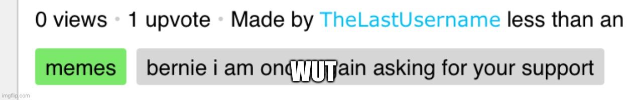 WUT | made w/ Imgflip meme maker