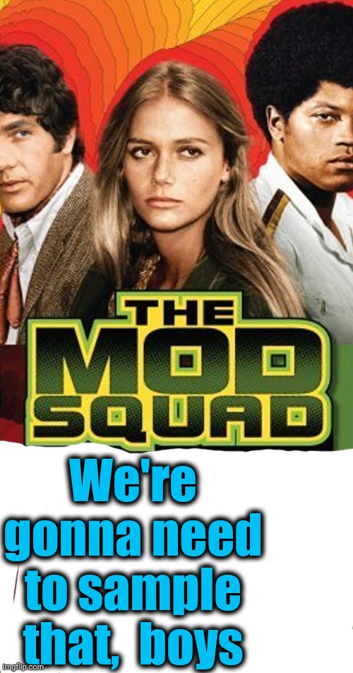 The Mod Squad | We're gonna need to sample that,  boys | image tagged in the mod squad | made w/ Imgflip meme maker