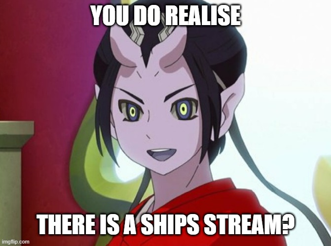 Kuuten | YOU DO REALISE THERE IS A SHIPS STREAM? | image tagged in kuuten | made w/ Imgflip meme maker