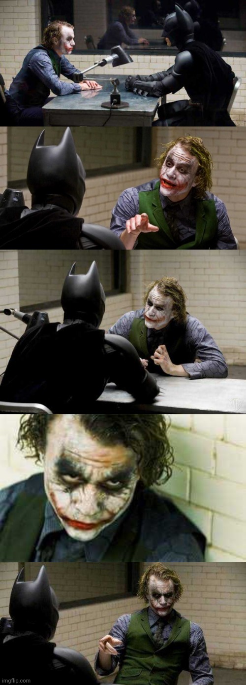 Batman getting the better of the Joker | image tagged in funny memes,superheroes | made w/ Imgflip meme maker
