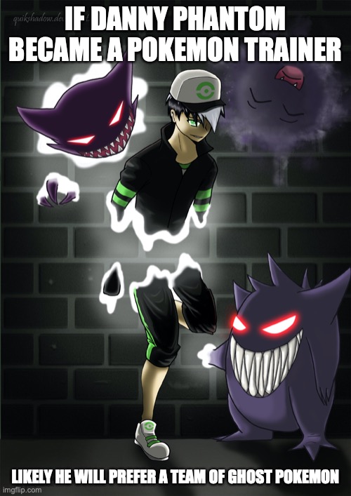 Danny Phantom as a Trainer | IF DANNY PHANTOM BECAME A POKEMON TRAINER; LIKELY HE WILL PREFER A TEAM OF GHOST POKEMON | image tagged in pokemon,danny phantom,memes | made w/ Imgflip meme maker