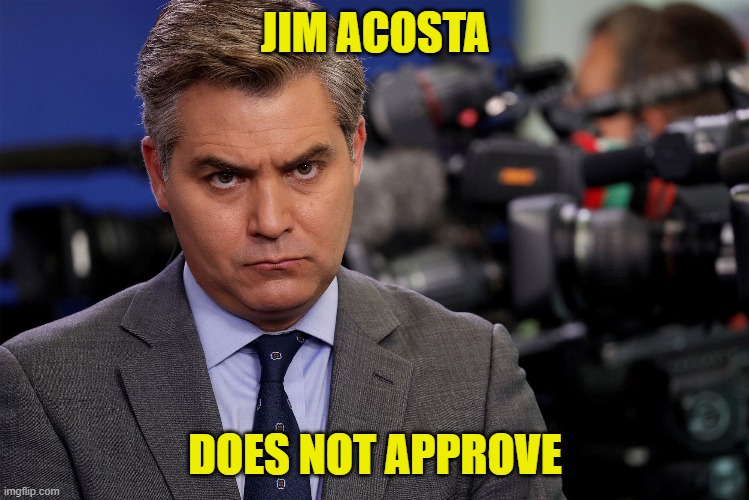 JIM ACOSTA DOES NOT APPROVE | image tagged in grumpy jim | made w/ Imgflip meme maker