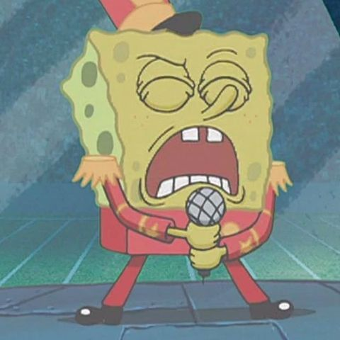 High Quality spongebob singing Blank Meme Template