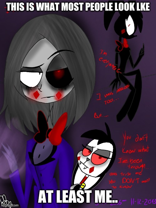 have a main persona, yes I drew this. | THIS IS WHAT MOST PEOPLE LOOK LKE; AT LEAST ME.. | image tagged in shadowbonnie,shadow,oc | made w/ Imgflip meme maker