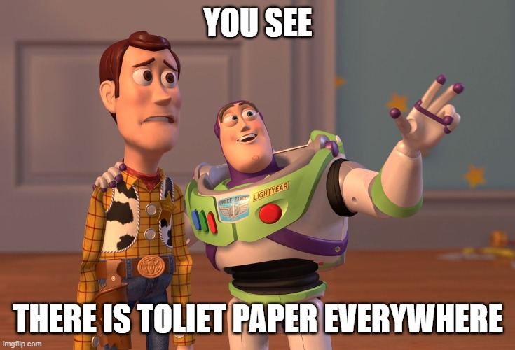 X, X Everywhere | YOU SEE; THERE IS TOLIET PAPER EVERYWHERE | image tagged in memes,x x everywhere | made w/ Imgflip meme maker